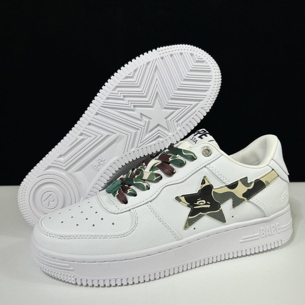 BAPE STA Low "White and Green Camo" – Image 11