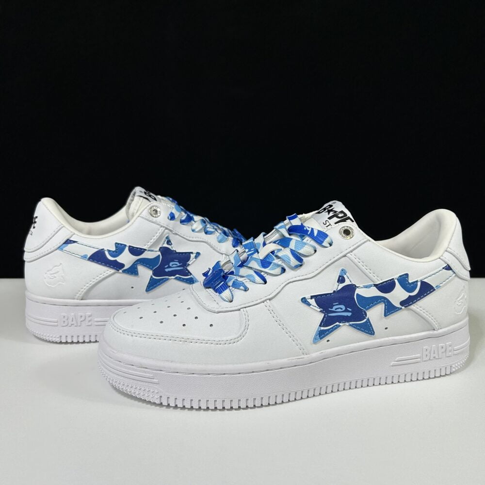 BAPE STA Low "White and Blue Camo" – Image 3