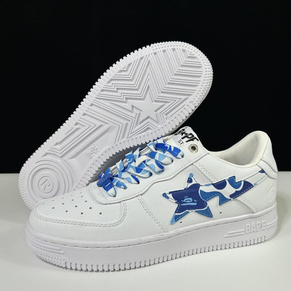 BAPE STA Low "White and Blue Camo" – Image 4