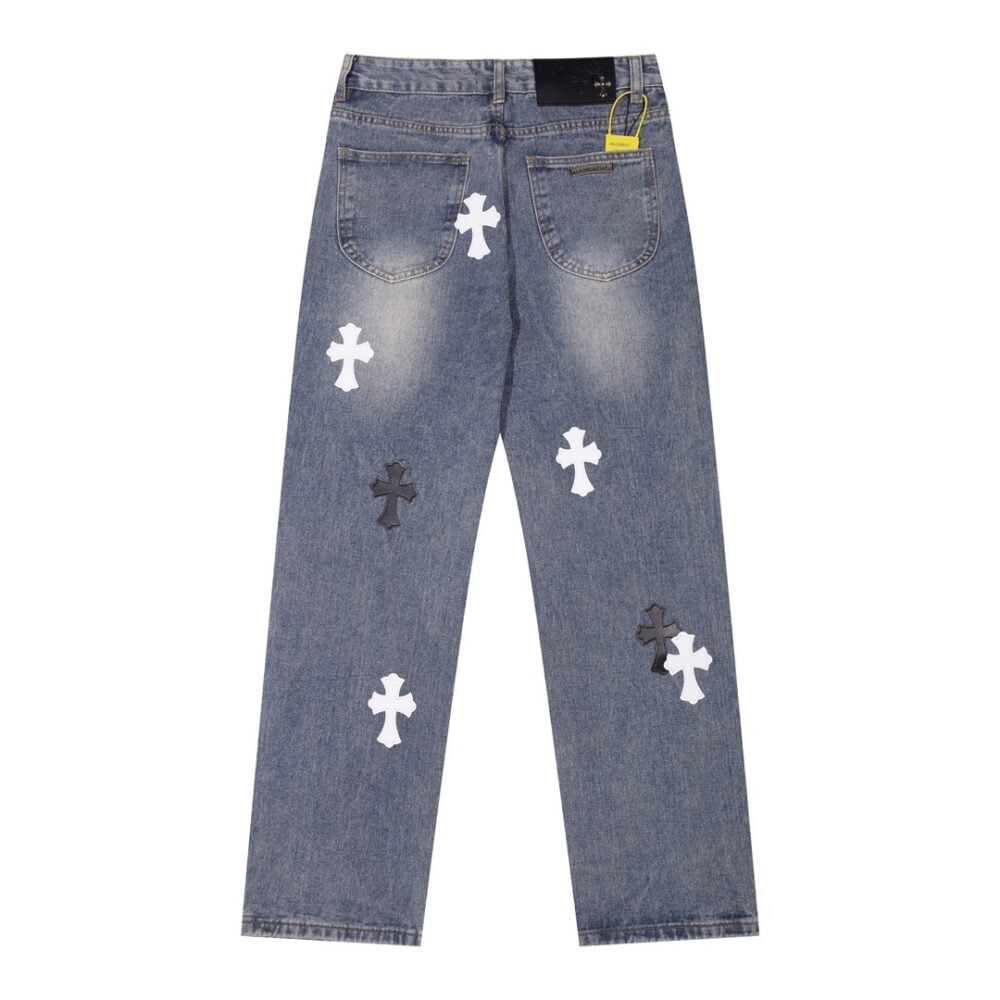 CHROME HEARTS Jeans "Grey/Black/White" – Image 3