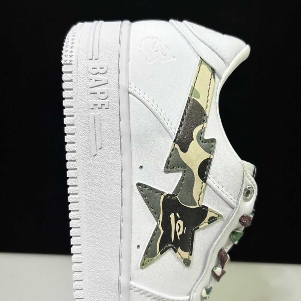 BAPE STA Low "White and Green Camo" – Image 6