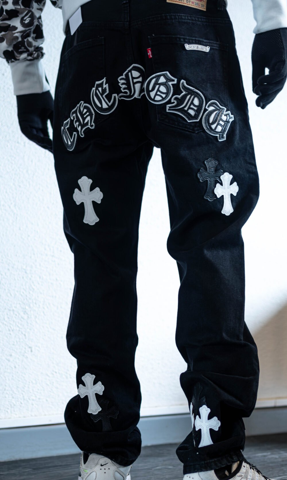 CHROME HEARTS Jeans "Black/Black/White" – Image 3