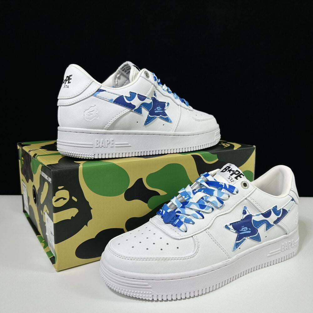 BAPE STA Low "White and Blue Camo" – Image 13