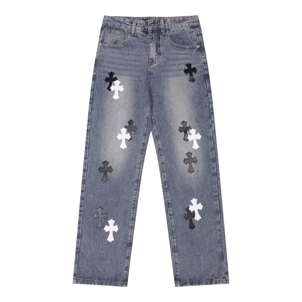 CHROME HEARTS Jeans "Grey/Black/White"