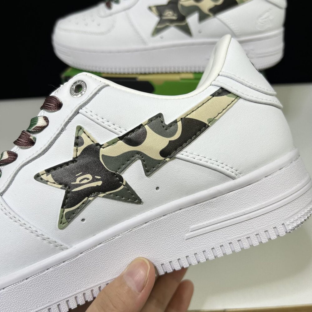 BAPE STA Low "White and Green Camo" – Image 17