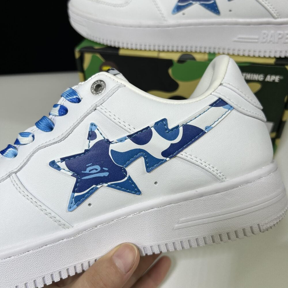 BAPE STA Low "White and Blue Camo" – Image 15