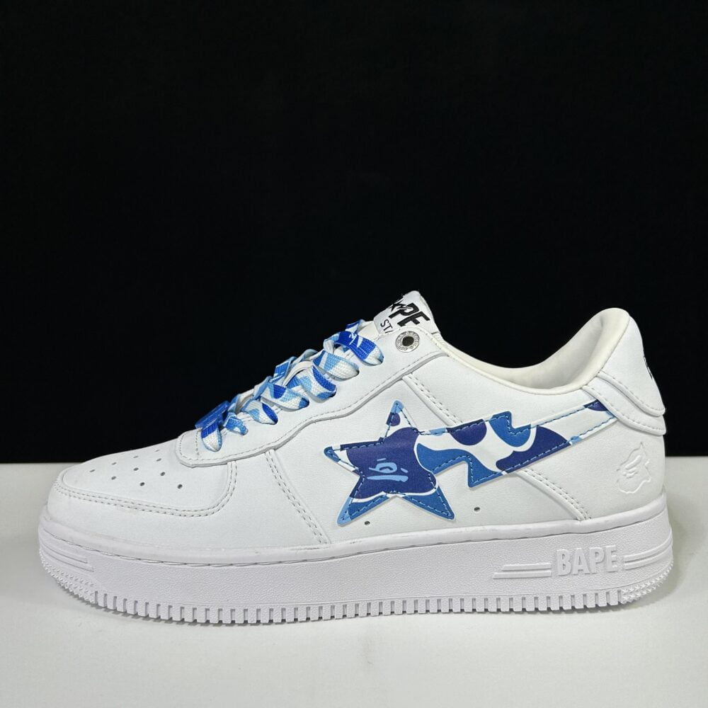 BAPE STA Low "White and Blue Camo" – Image 17